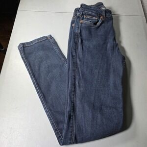 PULZ JEANS PZ EMMA Stretch Denim‎ Straight Jeans Dark Blue - Size 27 Y2K